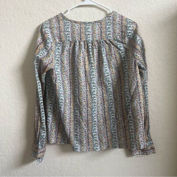 Maeve Anthropologie Gelise Button Blouse Pleated Floral Women’s Sz Small NWT - Picture 8 of 10